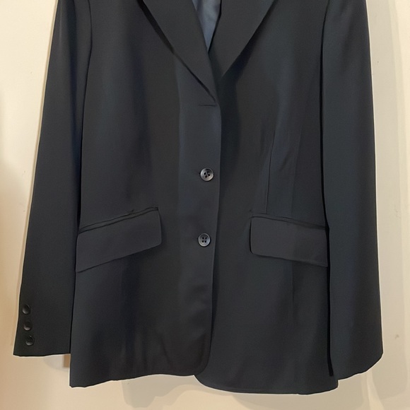 Cynthia Steffe Black Wool Blazer Size 14 - Picture 11 of 15